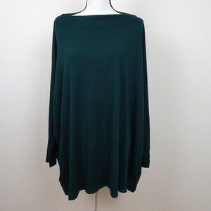 Bryn Walker Tunic Women's Size L Green Dimitri Lagenlook Long Sleeve